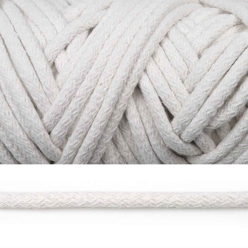 Шнур круглый х/б ⌀8.0 мм / 50 метров, с наполнителем, 2155 ванильный