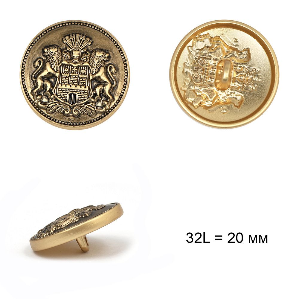 Пуговицы металл на ножке 32L = 20 мм, TBY.L-XBL34.4 цв.оld серебро, 50 шт Пуговицы металл на ножке 32L = 20 мм, TBY.L-XBL34.4 цв.оld серебро, 50 шт