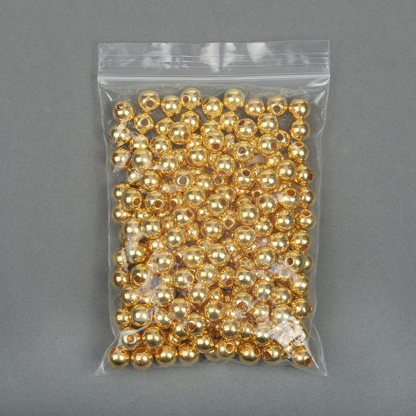 Бусины пластик ⌀6 мм, 500 г, цв.золотой, Magic4Hobby