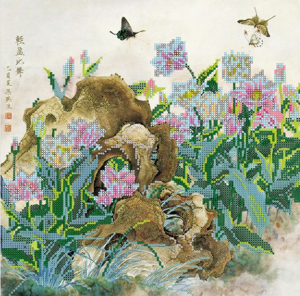Рисунок для вышивания Абрис Арт (холст), AC-149 Китайские тюльпаны 30х30 см