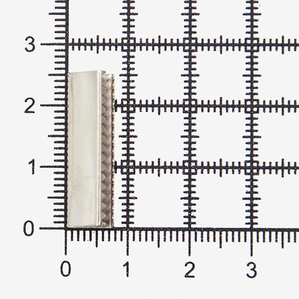 Зажим для ленты/стропы 7х25 мм, никель, 50 шт