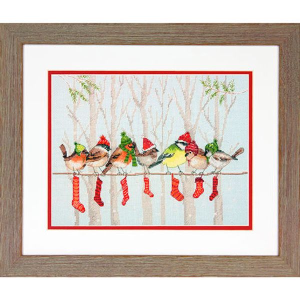 Набор для вышивания нитками Dimensions, Зимние сборы, 23х30 см