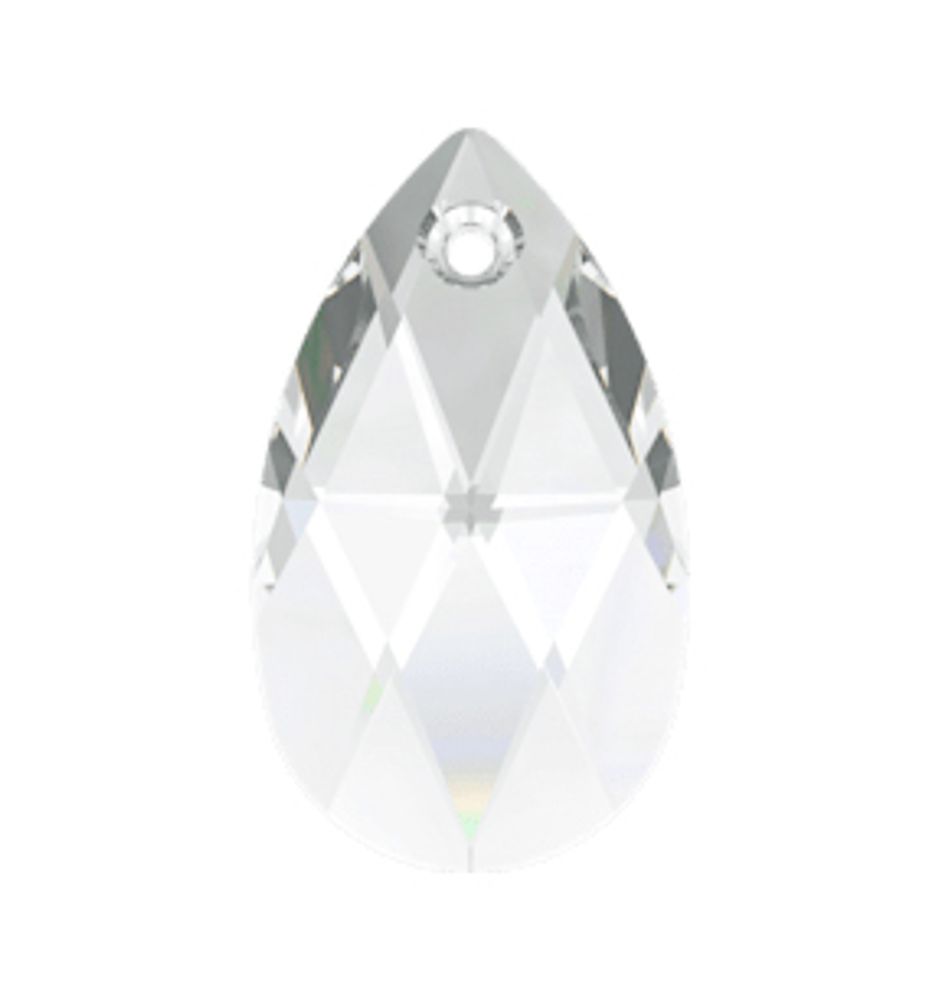 Подвеска для бижутерии Crystal 16х10 мм, кристалл, 6 шт, белый (crystal 001), 6106