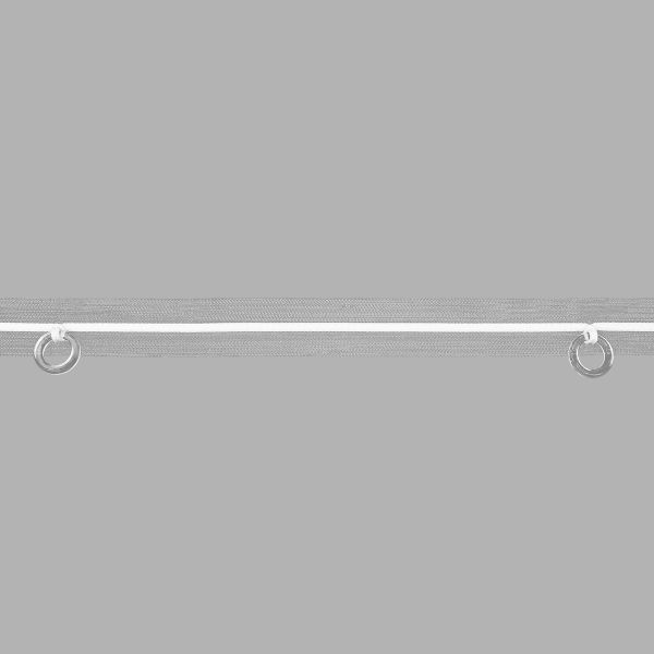 Лента (тесьма) шторная: сборка нефиксированная (1 шнур с колечкам) 15 мм / 50 метров