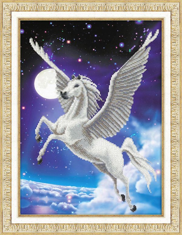 Набор для вышивания бисером Паутинка, Пегас 28х38 см