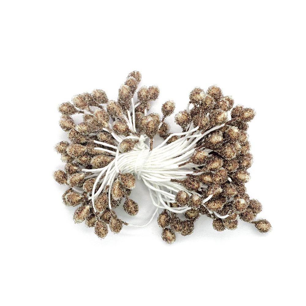 Тычинки для искусственных цветов 6см (коричневый)