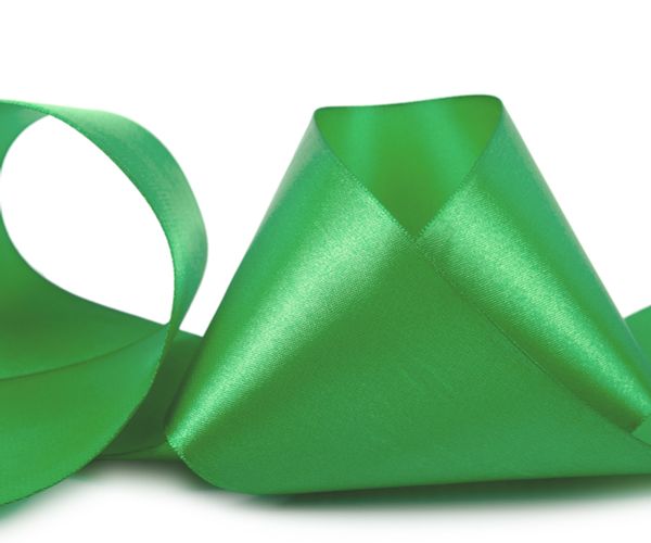 Лента атласная 1-сторонняя 75.0 мм / 5 шт по 5.4 метра, №134 зеленый, Gamma AL-75P