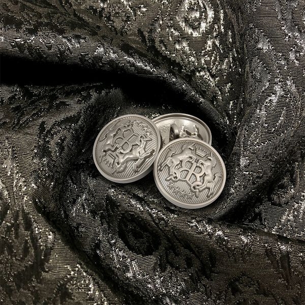 Пуговицы металлические на ножке 32L-20 мм, С-MP09 цв.серебро, 10 шт