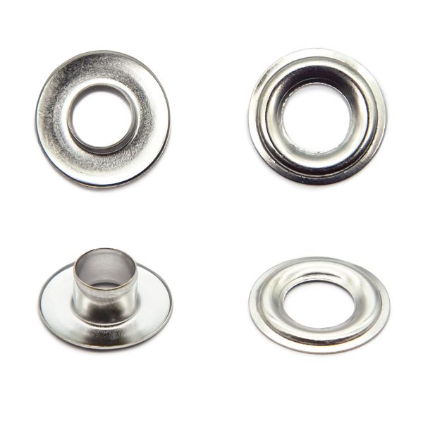 Люверсы металл плоские ⌀5.5 мм, цв. никель BIG, 64680, 50 шт