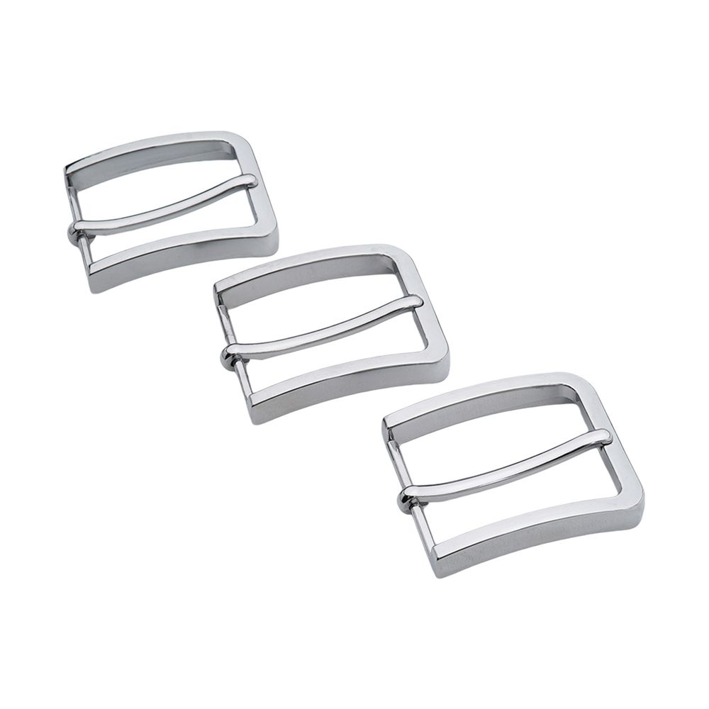 Пряжка ременная металл 35 мм, Silver, 3 шт