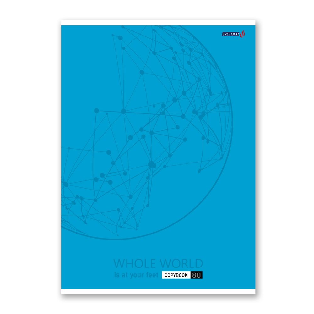 Тетрадь ученическая общая, матовая ламинация, A4 80 л. на скобе 65 г/м², белизна 100%, 6 шт, клетка, 000463 Спокойствие, Светоч 80ТСК4_2_2_1