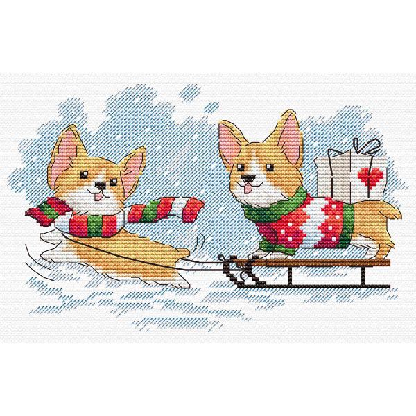 Набор для вышивания нитками МП Студия, Будем вовремя 12х20см