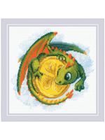 Набор для вышивания нитками Риолис, Монетка на удачу, 20х20 см