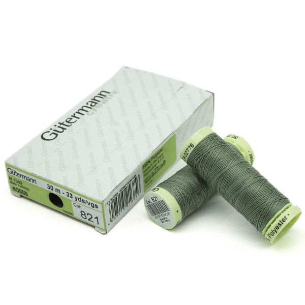 Нитки отделочные Gutermann Top Stitch, 30м, 821 серый офицерский, 5 катушек