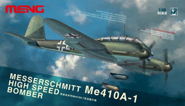 Модель сборная: самолет, Messerschmitt Me410A-1 Hight Speed Bomber 1/48, Meng LS-003