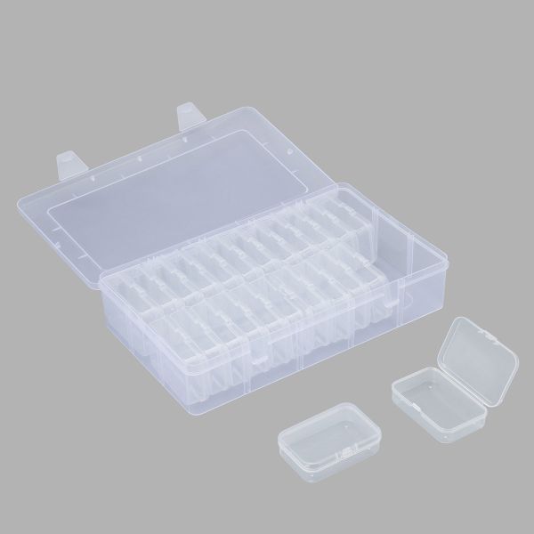 Контейнер для хранения мелочей 27.6х16.4х5.6 см, 24 штуки в боксе