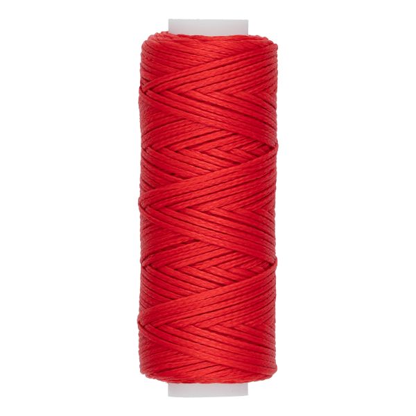 Нитки вощеные для кожи, плоские 0.8 мм, 005 красный, LC-001 Промысел