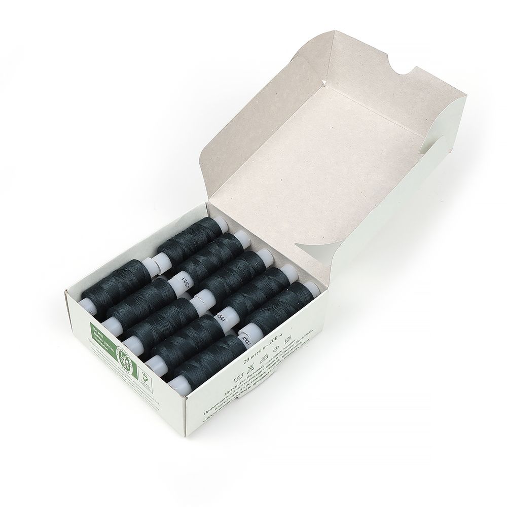 Нитки армированные ПНК им.Кирова 45ЛЛ, бытовые, 200 м / 20 кат., 6110 т.серый