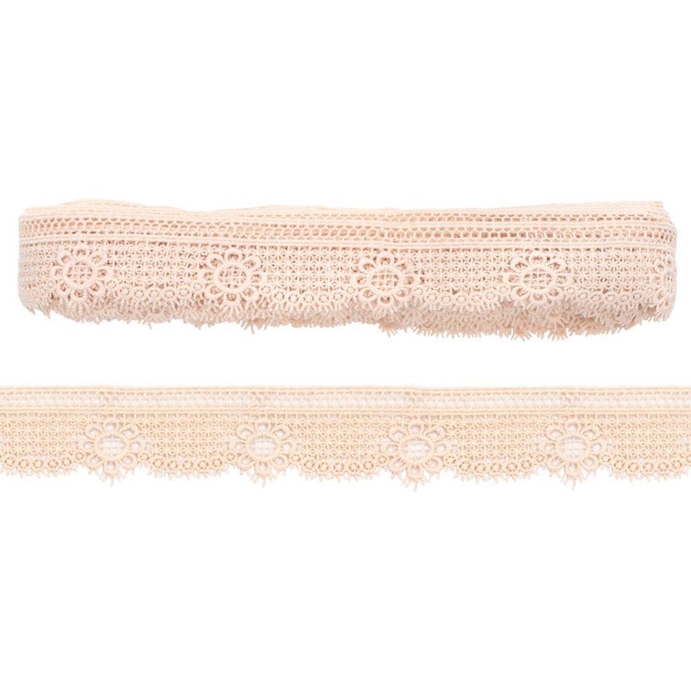 Кружево гипюр (плетёное) 40 мм, матовая нить, NN236 молочный, 13.72 м