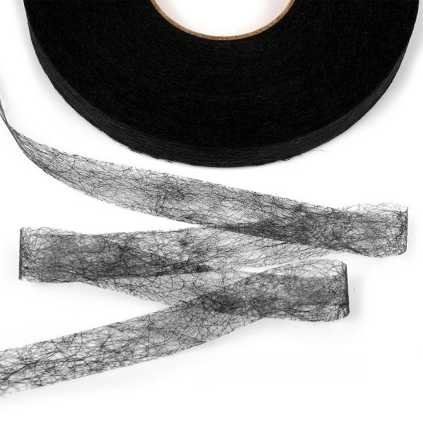 Паутинка клеевая 10 мм / 100 метров, 23 г/м², черный