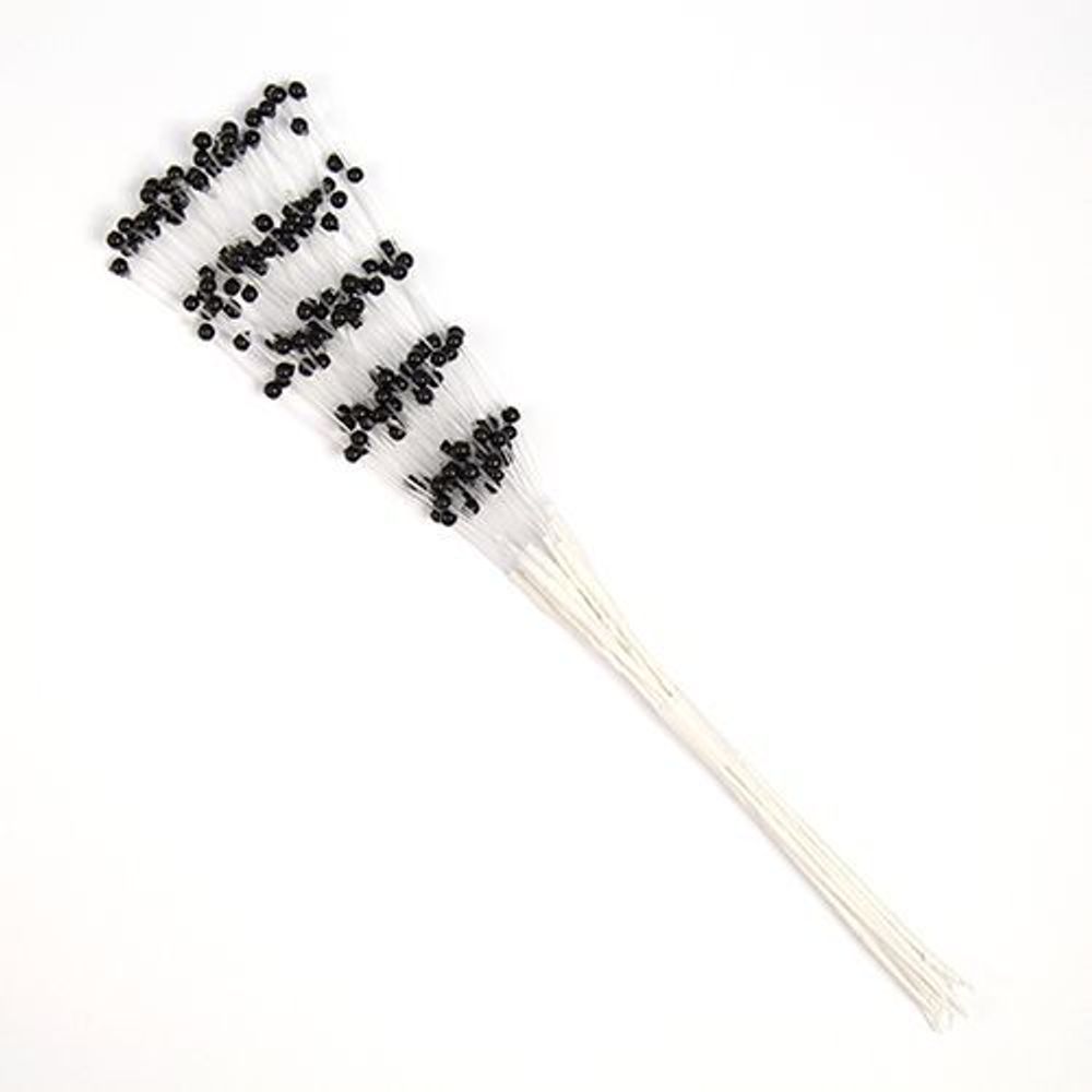 Цветы искусственные декоративные 3 мм, 21 см, черный