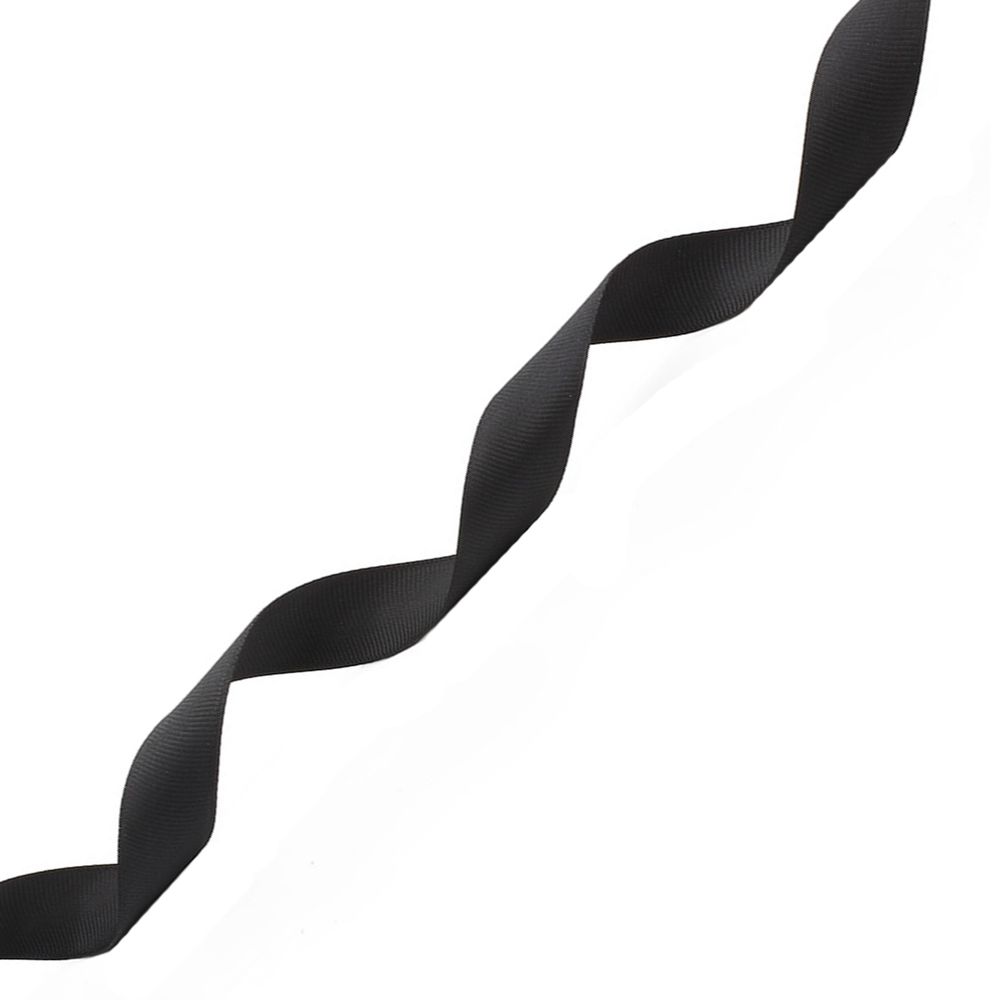 Лента репсовая (в рубчик) 20.0 мм, 160 черный, уп.18,28 м