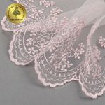 Кружево на сетке широкое 100 мм, TR.3657, цв.06 розовая пудра уп.9м, Kruzhevo