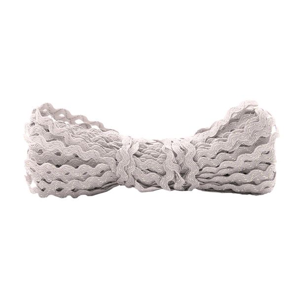 Тесьма вьюнчик с метанитью, 5 мм / 20 м (белый), С3584