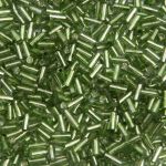 Стеклярус Astra&Craft 5 мм, 150 г (10х15 г), цв. 27B зеленый/прозр.серебрист.центр(круг.отв.)