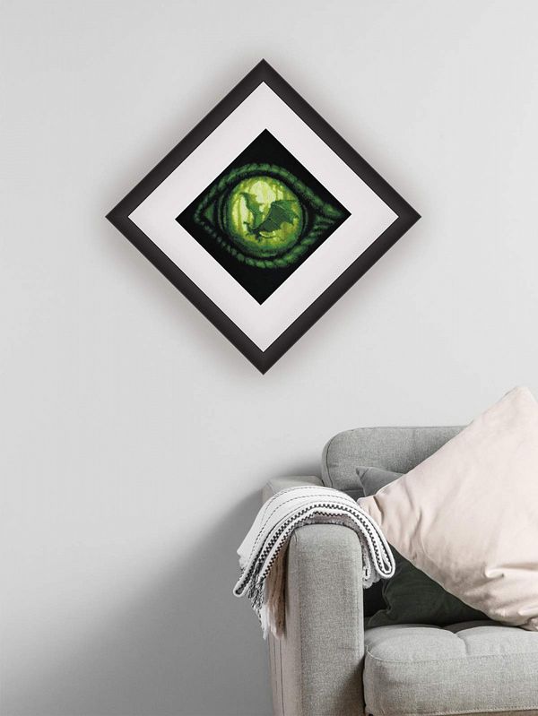 Набор для вышивания нитками Риолис, Глаз Дракона 20х20 см