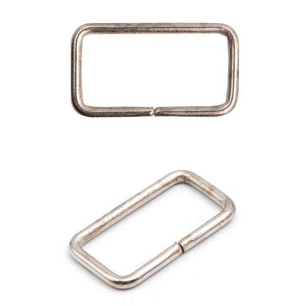Рамка прямоугольная металл 26 мм (31, 18 мм, d-2,5 мм), никель, 50 шт