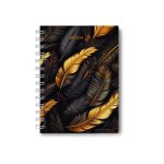 Записная книжка с твердым переплетом, глянцевая ламинация, на гребне A6 120 л. 4 шт клетка, Золото солнца 01593, ЗК226 Светоч