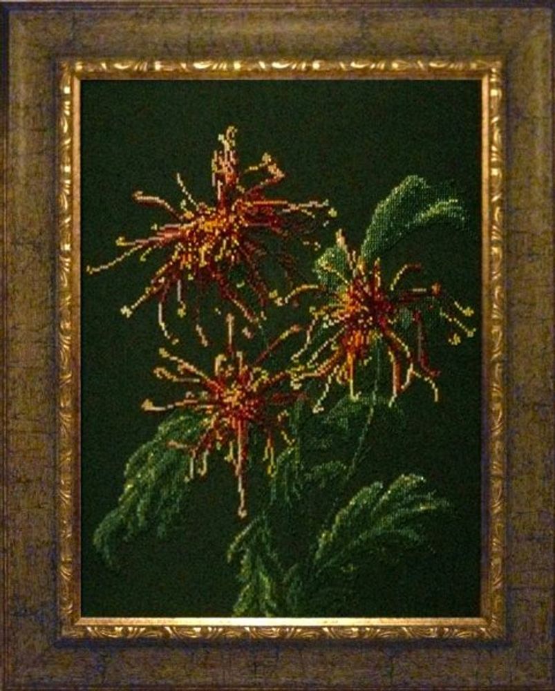 Краса и Творчество, Хризантемы в саду 31,6х43,1 см