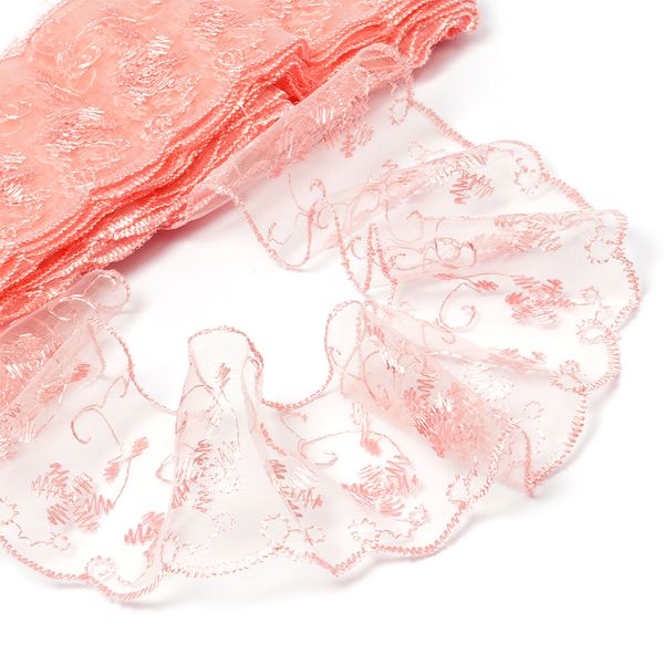 Кружево капроновое 65 мм / 13.7 м, 30011 цв.135(146S) св.персиковый, Kruzhevo