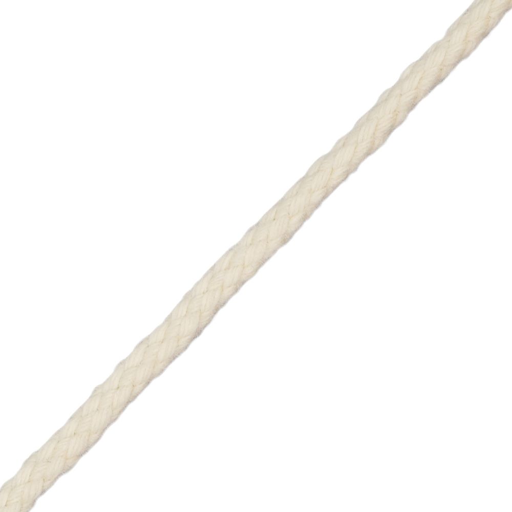 Шнур плетеный 4.0 мм / 100 метров, акрил, 01 молочный