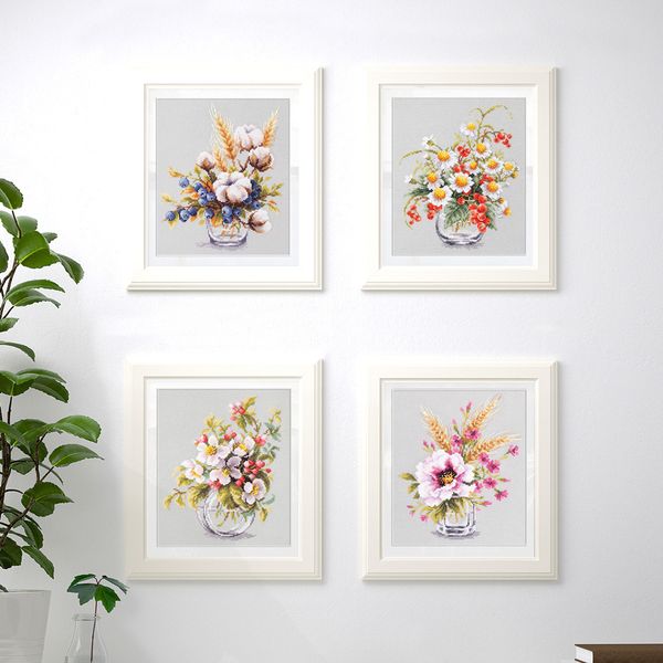 Набор для вышивания нитками Чудесная игла, Хлопок и черника, 18х23 см