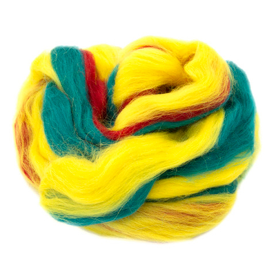 Шерсть для валяния Камтекс Лента для валяния п/тонкая 1х50 г, (25-28 мкр), 2.1 м, меланж 11 410, 618790-2