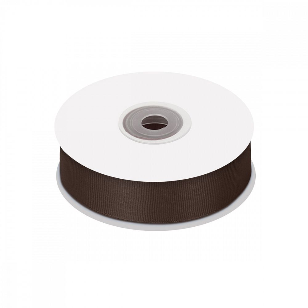 Лента репсовая (в рубчик) 25.0 мм цв. 855 коричневый уп.22.86м (±1м)