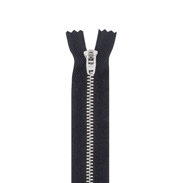 Молния металл джинсовая Т5 (5 мм) 1 зам., н/раз., 14 см, черный, 39083/14-Н, 10 шт