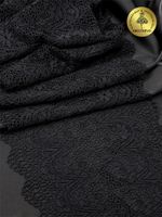 Кружево бельевое эластичное 220 мм / 3 м, цв.02 черный, Kruzhevo