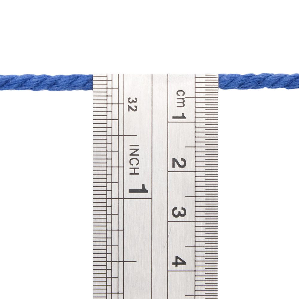 Шнур круглый х/б ⌀4.0 мм / 100 метров, (бобина) (синий)