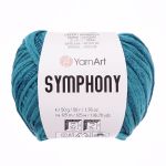 Пряжа YarnArt (ЯрнАрт) Symphony / уп.10 мот. по 50 г, 125 м, 2125 темно-бирюзовый