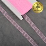 Кружево отделочное в стиле "трикотаж" 15 мм диз. 279, цв.09 св.розовый, уп. 27,4 м