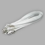 Молния спираль (витая) Т7 (7 мм) 2 зам., разъем., 85 см, никель / белый, 10 шт