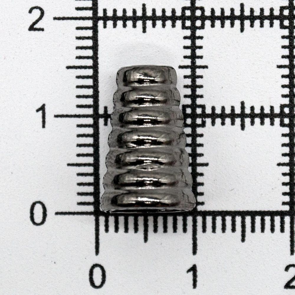 Наконечник для шнура металл колокол 15 мм (чер.никель), 20 шт, S090878