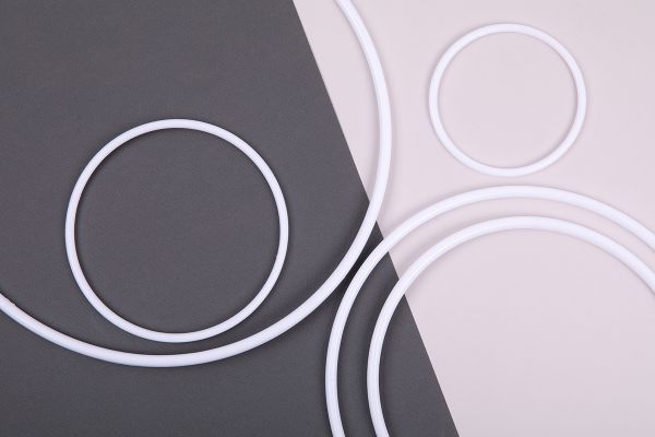 Кольцо для макраме (заготовка) сталь металл ⌀100 мм, белое, Gamma RKS-010