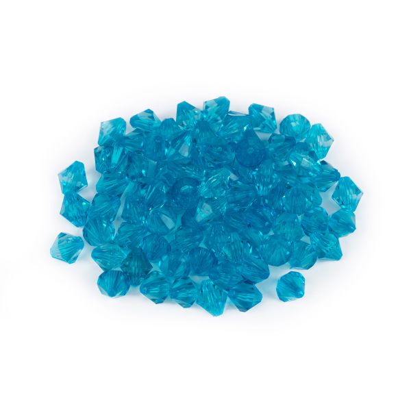 Бусины акрил 9х10 мм, 25 г (80±3 шт), 124 голубой, Zlatka ARO-1