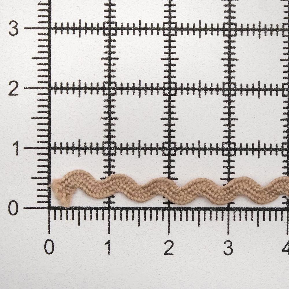 Тесьма вьюнчик, 3 мм, 30 метров (бежевый), 30 метров