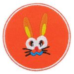 Термоаппликация Эмблема с зайцем, 6см, Hobby&Pro
