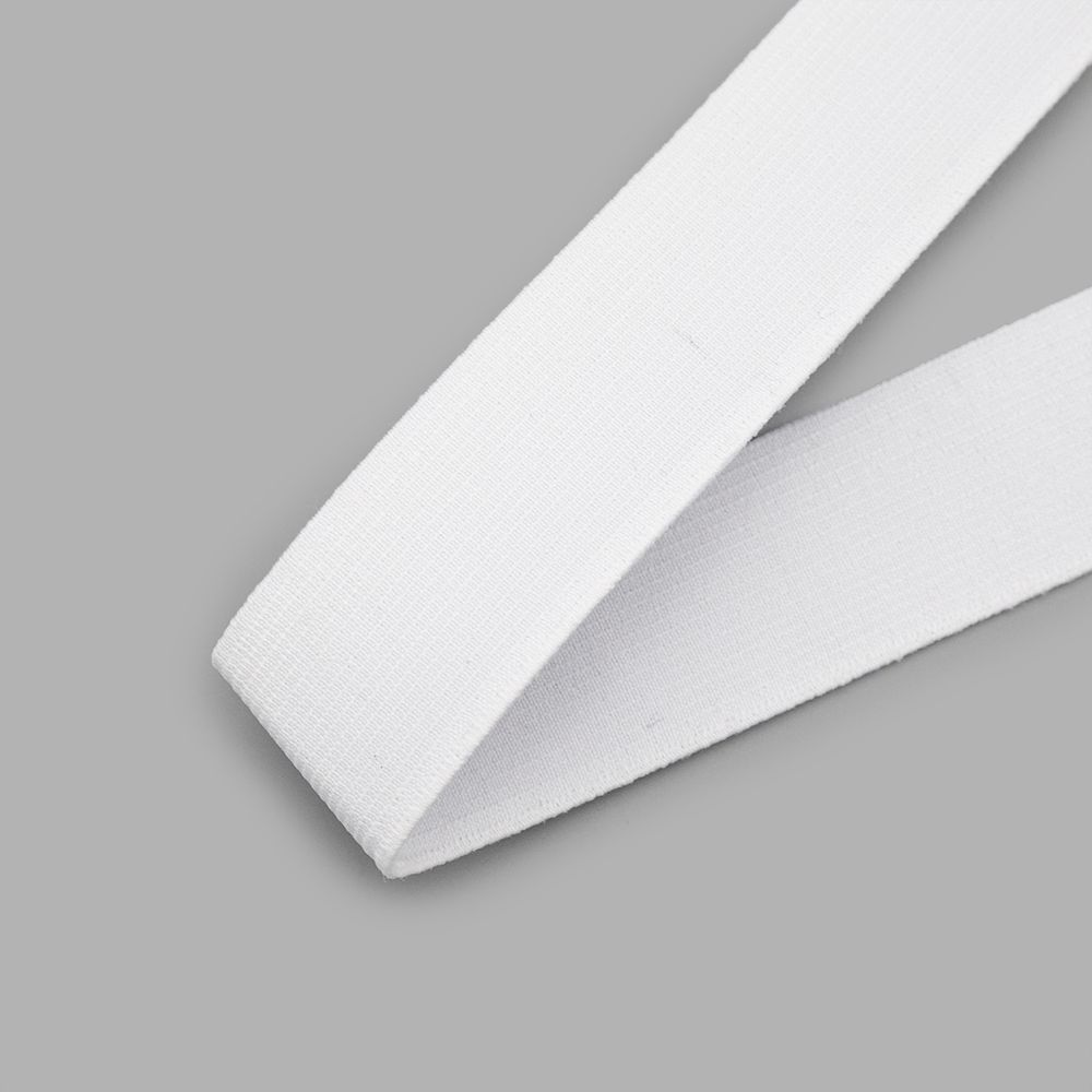 Резинка башмачная 25.0 мм / 25 метров, вязаная, белый